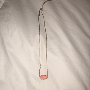 Coral/Orange and gold Kendra Scott necklace!